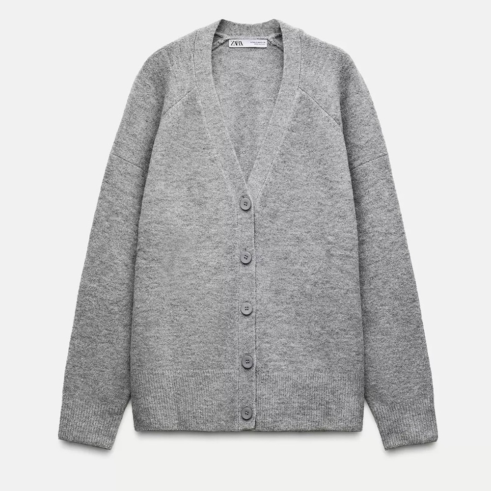 ZARA SOFT KNIT OVERSIZED CARDIGAN